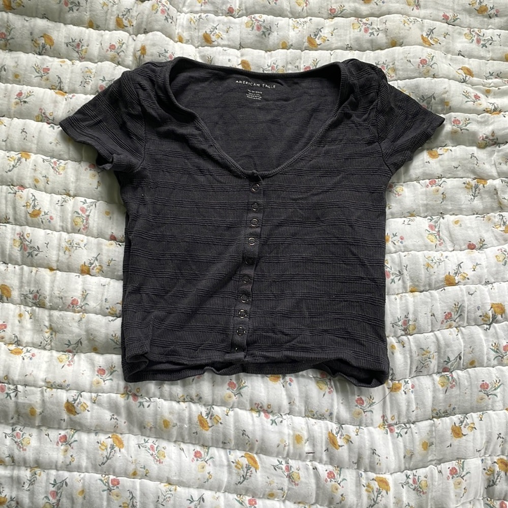 Black Crop top